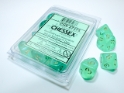 Chessex (27375): D10: Borealis: Light Green/Gold Luminary 