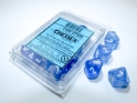 Chessex (27386): D10: Borealis: Sky Blue/White Luminary 
