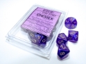 Chessex (27387): D10: Borealis: Royal Purple/Gold Luminary 