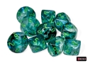 Chessex (27395): D10: Borealis: Kelp/Light Green Luminary 