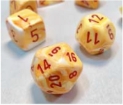 Chessex (27453): Polyhedral 7-Die Set: Festive Sunburst with Red 