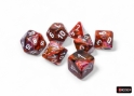 Chessex (27543): Polyhedral 7-Die Set: Festive: Symphony / White (Blacklight Reactive) 