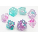 Chessex (27545): Polyhedral 7-Die Set: Nebula: Wisteria/White Luminary 