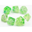 Chessex (27555): Polyhedral 7-Die Set: Nebula: Spring/White Luminary 
