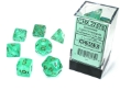 Chessex (27575): Polyhedral 7-Die Set: Borealis: Light Green/Gold with Luminary - CHX27575 [601982031640]
