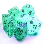 Chessex (27575): Polyhedral 7-Die Set: Borealis: Light Green/Gold with Luminary - CHX27575 [601982031640]
