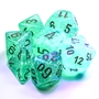 Chessex (27575): Polyhedral 7-Die Set: Borealis: Light Green/Gold with Luminary - CHX27575 [601982031640]