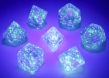 Chessex (27577): Polyhedral 7-Die Set: Borealis: Purple/White with Luminary - CHX27577 [601982031480]