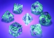 Chessex (27578): Polyhedral 7-Die Set: Borealis: Light Smoke/Silver with Luminary - CHX27578 [601982031688]