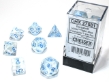 Chessex (27581): Polyhedral 7-Die Set: Borealis: Icicle/Light Blue with Luminary - CHX27581 [601982031404]