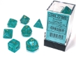 Chessex (27585): Polyhedral 7-Die Set: Borealis: Teal/Gold with Luminary - CHX27585 [601982031565]