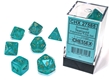 Chessex (27585): Polyhedral 7-Die Set: Borealis: Teal/Gold with Luminary - CHX27585 [601982031565]