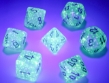 Chessex (27585): Polyhedral 7-Die Set: Borealis: Teal/Gold with Luminary - CHX27585 [601982031565]
