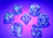 Chessex (27587): Polyhedral 7-Die Set: Borealis: Royal Purple/Gold with Luminary - CHX27587 [601982031602]