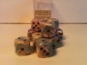 Chessex (27641): D6: 16mm: Menagerie #8 Vibrant/Brown Festive 