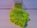 Chessex (27822): D6: 12mm: Menagerie #8 Electric Yellow/Green Vortex 