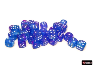 Chessex (27967): D6: 12mm: NEBULA: AURA/WHITE LUMINARY