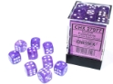 Chessex (27977): Borealis D6 12MM Purple/White (36) 