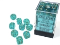 Chessex (27985): Borealis D6 12MM Teal/Gold (36) 