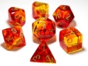 Chessex (30024): Polyhedral 7-Die Set: Gemini: Red Yellow 