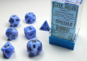 Chessex (30029): Polyhedral 7-Die Set: Vortex: Blue and Black Snow 