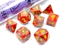 Chessex (30050): Polyhedral 7-Die Set: Vortex Underworld/Yellow  