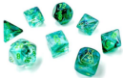Chessex (30054): Polyhedral 7-Die Set: BOREALIS KELP/LIGHT GREEN LUMINARY 