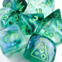 Chessex (30054): Polyhedral 7-Die Set: BOREALIS KELP/LIGHT GREEN LUMINARY - CHX30054 [601982038496]