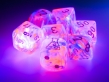 Chessex (30057): Polyhedral 7-Die Set: Nebula: Black Light Special White With Bonus Dice  - CHX30057 [601982038526]