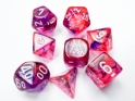 Chessex (30057): Polyhedral 7-Die Set: Nebula: Black Light Special White With Bonus Dice  