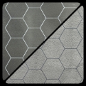 Chessex: Reversible Battlemat 1 Hex Black-Grey (23.5" x 26") 