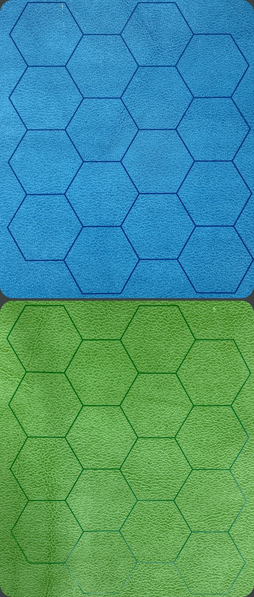 Chessex: Reversible Megamat 1 Hex Blue-Green (34.5"X48")  