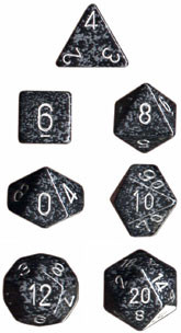 Chessex (25318): Polyhedral 7-Die Set: Speckled: Ninja 