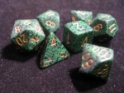 Chessex (25335): Polyhedral 7-Die Set: Speckled: Golden Recon 