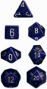 Chessex (25337): Polyhedral 7-Die Set: Speckled: Golden Cobalt 
