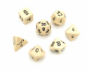 Crit Hit Ceramics (7 Dice): Skeleton Standard Set 