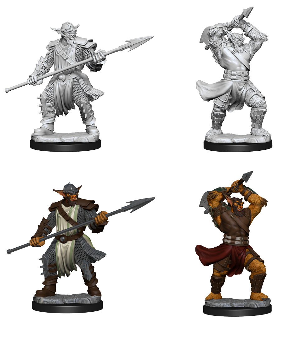 Critical Role Unpainted Minis: BUGBEAR FIGHTER MALE 