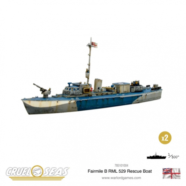 Cruel Seas: British Royal Navy: Fairmile B RML 529 Rescue Boat 