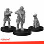 Cyberpunk Red Miniatures: Lawmen Set B (Trooper/K9 Handler/K9) -  MFC33006 [8500097532290]