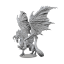 D&D Icons of the Realms: Unpainted Adult Black Dragon 
