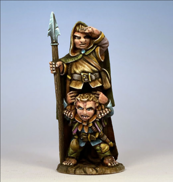 Dark Sword Miniatures: Visions in Fantasy: Halfling Scouts with Spear 