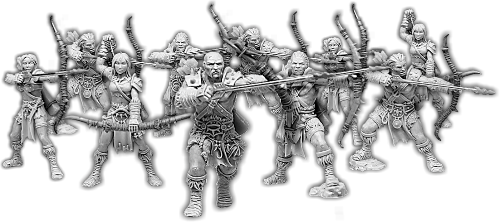 Darklands: Baarts Warband, Reiver Hunter Unit (10x Warriors with Command) 