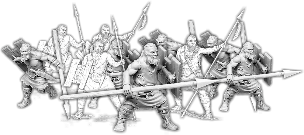 Darklands: Spears of Dun Durn, Gairlom Unit (10 warriors) 