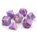 Die Hard: Poly RPG Dice Set: Amethyst w/ Gold 