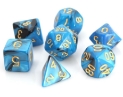 Die Hard: Poly RPG Dice Set:  Blue/Black Marble 