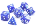 Die Hard: Poly RPG Dice Set:  Blue Swirl w/ White 