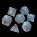 Die Hard: Poly RPG Dice Set: Glacial Moonstone w/ Blue 