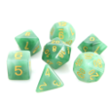 Die Hard: Poly RPG Dice Set: Jade w/ Gold 