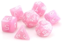 Die Hard: Poly RPG Dice Set: Pink Swirl w/ White 