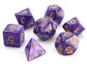 Die Hard: Poly RPG Dice Set: Purple Swirl w/ Gold 